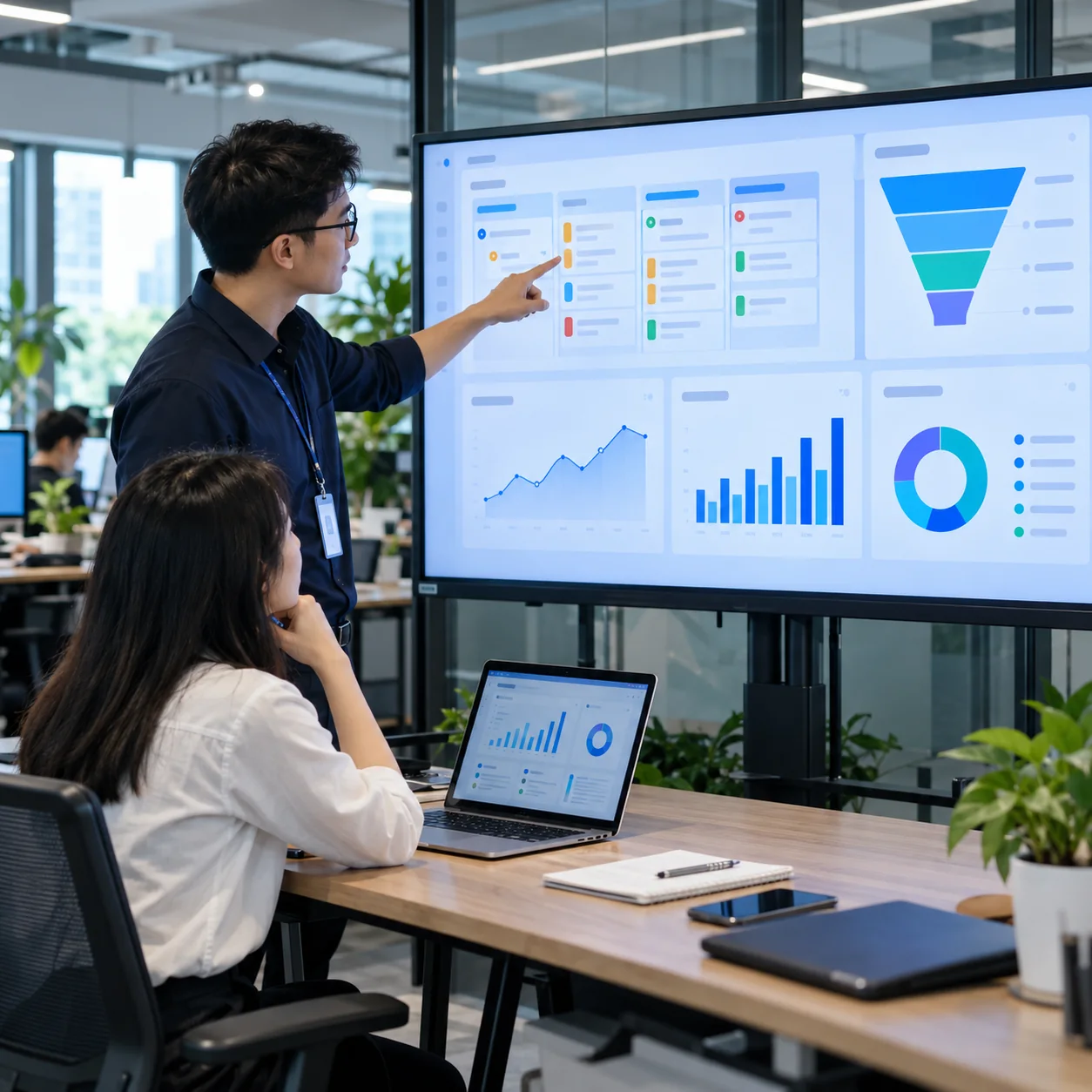 Hình minh họa hệ thống quản lý nội bộ Brotech Center